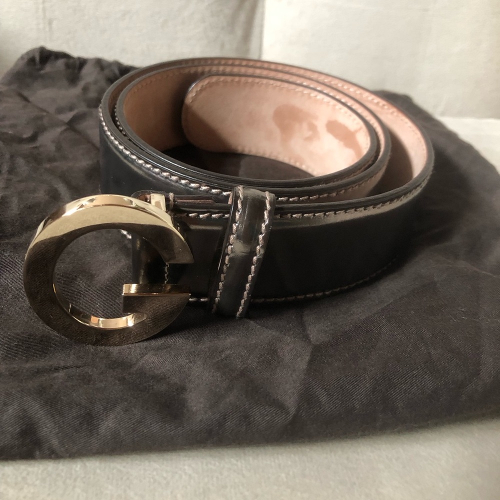 Gucci Bronze Patent Belt